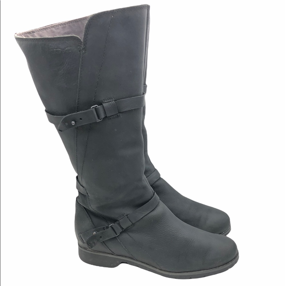 Teva De La vina Black Knee-High Boots Size 8.5